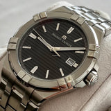 Maurice Lacroix Aikon Venturer Black Dial Silver Steel Strap Watch for Men - AI1008-SS002-331-1