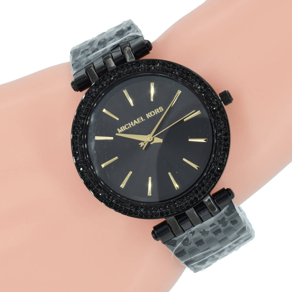 Michael Kors Darci Black Dial Black Steel Strap Watch for Women - MK3337