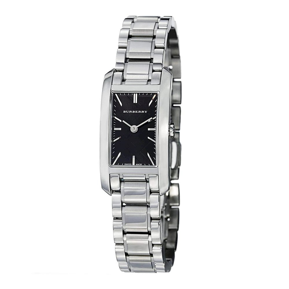 Burberry Heritage Black Dial Silver Stainless Steel Strap Watch for Women - BU9501