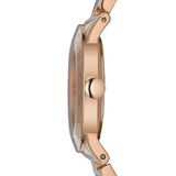 Marc Jacobs Amy White Dial Rose Gold Steel Strap Watch for Women - MBM3077