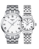 Tissot T Classic Dream White Dial Silver Steel Strap Watch For Men - T129.410.11.013.00