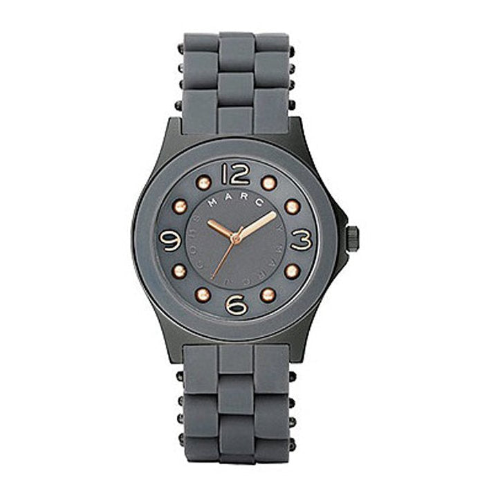 Marc Jacobs Pelly Grey Dial Grey Silicone Strap Watch for Women - MBM2537