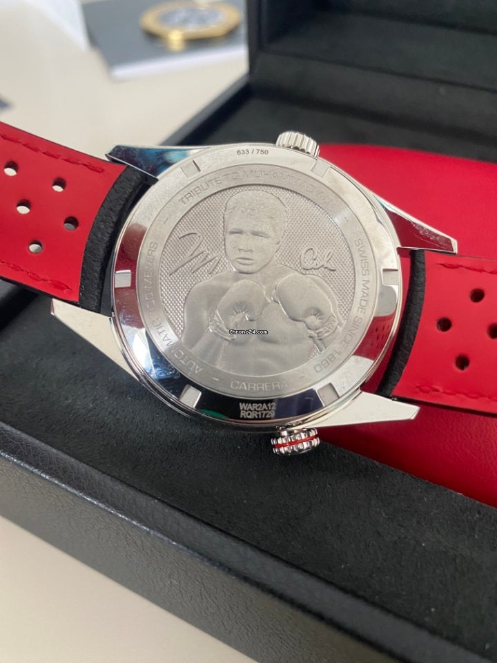 Tag Heuer Carrera Muhammad Ali Black Dial Watch for Men - WAR2A11.FC6337