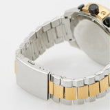 Diesel Mega Chief Chronograph Black Dial Two Tone Steel Strap Watch For Men - DZ4581