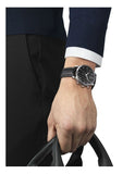 Tissot Tradition Chronograph Black Dial Black Leather Strap Watch For Men - T0636171605700
