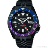 Seiko Automatic SKX GMT Yuto Horigome Limited Edition Black Dial Black Steel Strap Watch For Men - SSK027K1