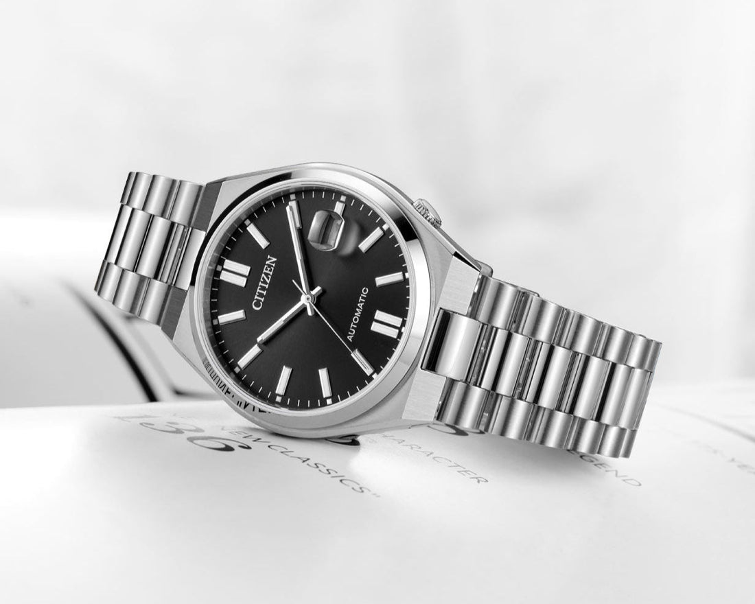 Citizen Tsuyosa Automatic Black Dial Silver Steel Strap Watch For Men - NJ0150-81E