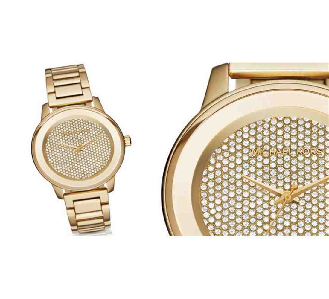 Michael Kors Kinley Gold Dial Gold Steel Strap Watch for Women - MK6209