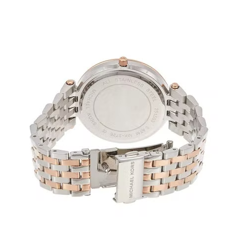 Michael Kors Darci Rose Gold Dial Two Tone Steel Strap Watch for Women - MK3726