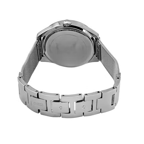 Guess Tri Glitz Quartz Silver Dial Silver Mesh Bracelet Watch For Women - W1142L1