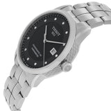 Tissot T Classic Luxury Powermatic 80 Black Dial Silver Steel Strap Watch For Men - T086.408.11.056.00