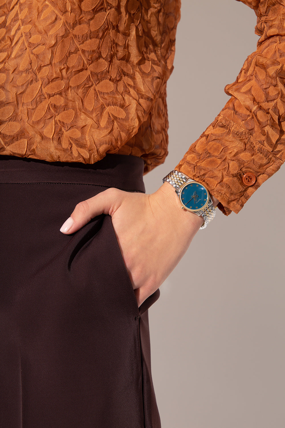 Gucci G Timeless Quartz Blue Dial Two Tone Steel Strap Watch For Women - YA1265029