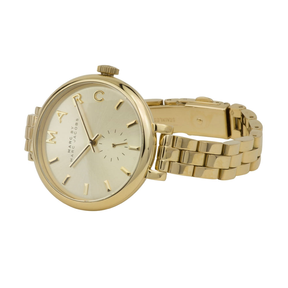 Marc Jacobs Sally Champagne Gold Dial Gold Steel Strap Watch for Women - MBM3363