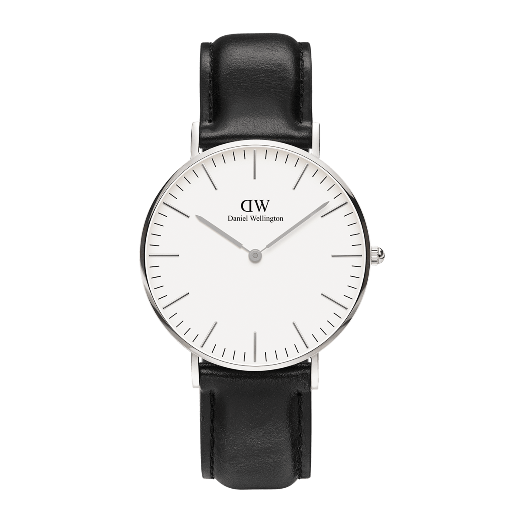 Daniel Wellington Classic Reading White Dial Black Leather Strap Watch For Women - DW00100058