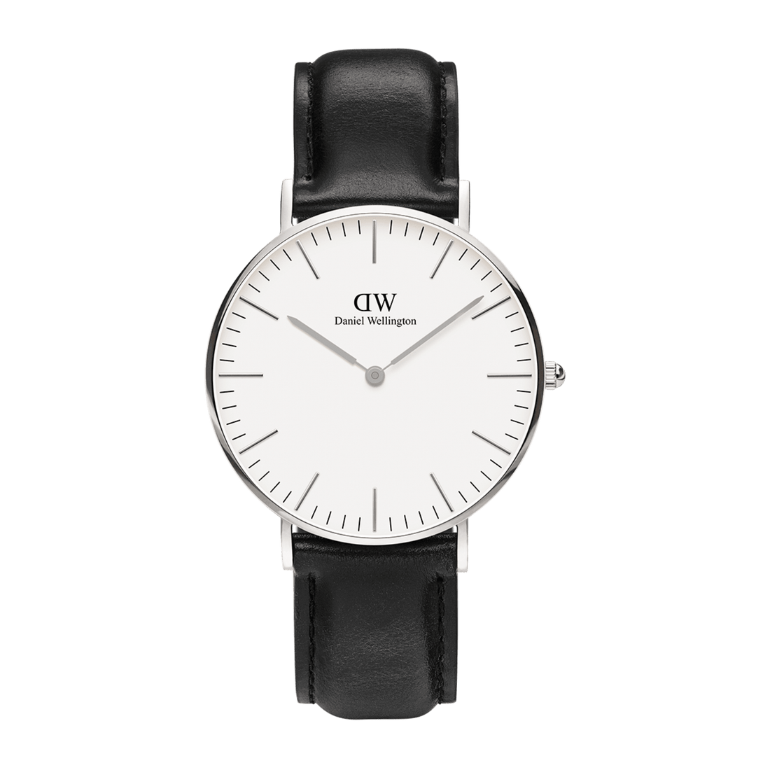 Daniel Wellington Classic Reading White Dial Black Leather Strap Watch For Women - DW00100058