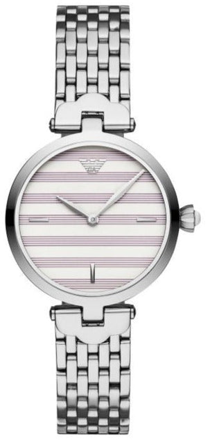 Emporio Armani Arianna Analog White Dial Silver Steel Strap Watch For Women - AR11195