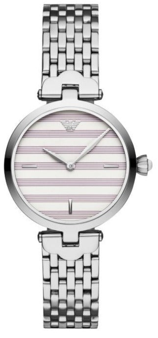 Emporio Armani Arianna Analog White Dial Silver Steel Strap Watch For Women - AR11195