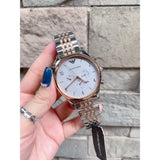 Emporio Armani Beta Chronograph Grey Dial Two Tone Steel Strap Watch For Men - AR1864