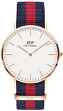 Daniel Wellington Classic Oxford White Dial Two Tone NATO Strap Watch For Men - DW00100001