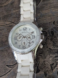 Marc Jacobs Rock White Dial White Silicone Strap Watch for Women - MBM2545