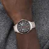 Tommy Hilfiger Aiden Chronograph Grey Dial Silver Steel Strap Watch For Men - 1791857