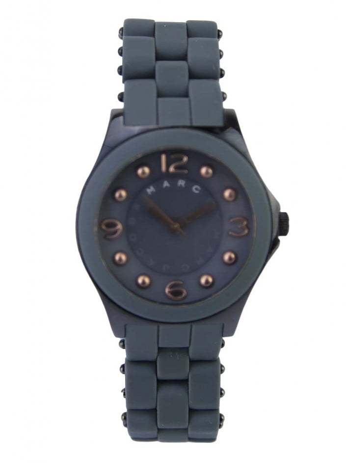 Marc Jacobs Pelly Grey Dial Grey Silicone Strap Watch for Women - MBM2537