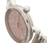 Marc Jacobs Baker Pink Dial Silver Steel Strap Watch for Women - MBM3283