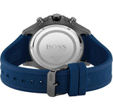 Hugo Boss Globetrotter Blue Dial Blue Silicone Strap Watch for Men - 1513821