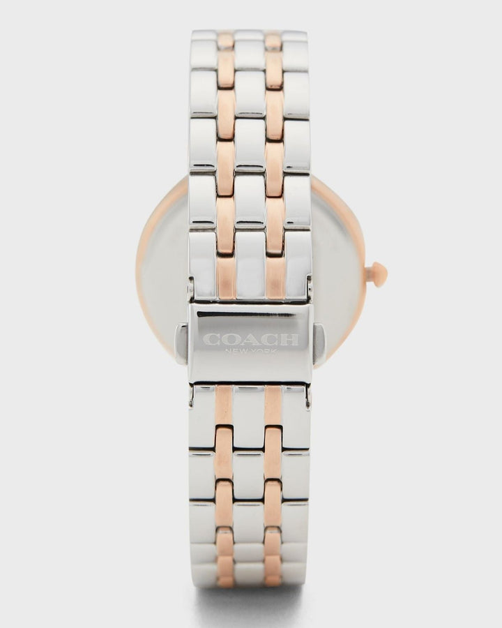 Coach Park Silver Dial Two Tone Steel Strap Watch for Women - 14503644