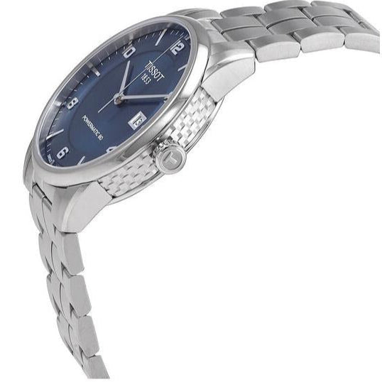 Tissot Luxury Powermatic 80 Blue Dial Silver Steel Strap Watch For Men - T086.407.11.047.00