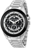Maserati Traguardo Chronograph Black Dial Silver Steel Strap Watch For Men - R8873612059