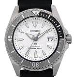 Seiko Shogun Prospex Titanium Divers Automatic White Dial Black Rubber Strap Watch For Men - SPB191J1