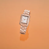 Michael Kors Emery Three-Hand Crystals Silver Dial Rose Gold Steel Strap Watch for Women - MK4641