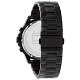 Tommy Hilfiger Henry Chronograph Black Dial Black Steel Strap Watch For Men - 1710478