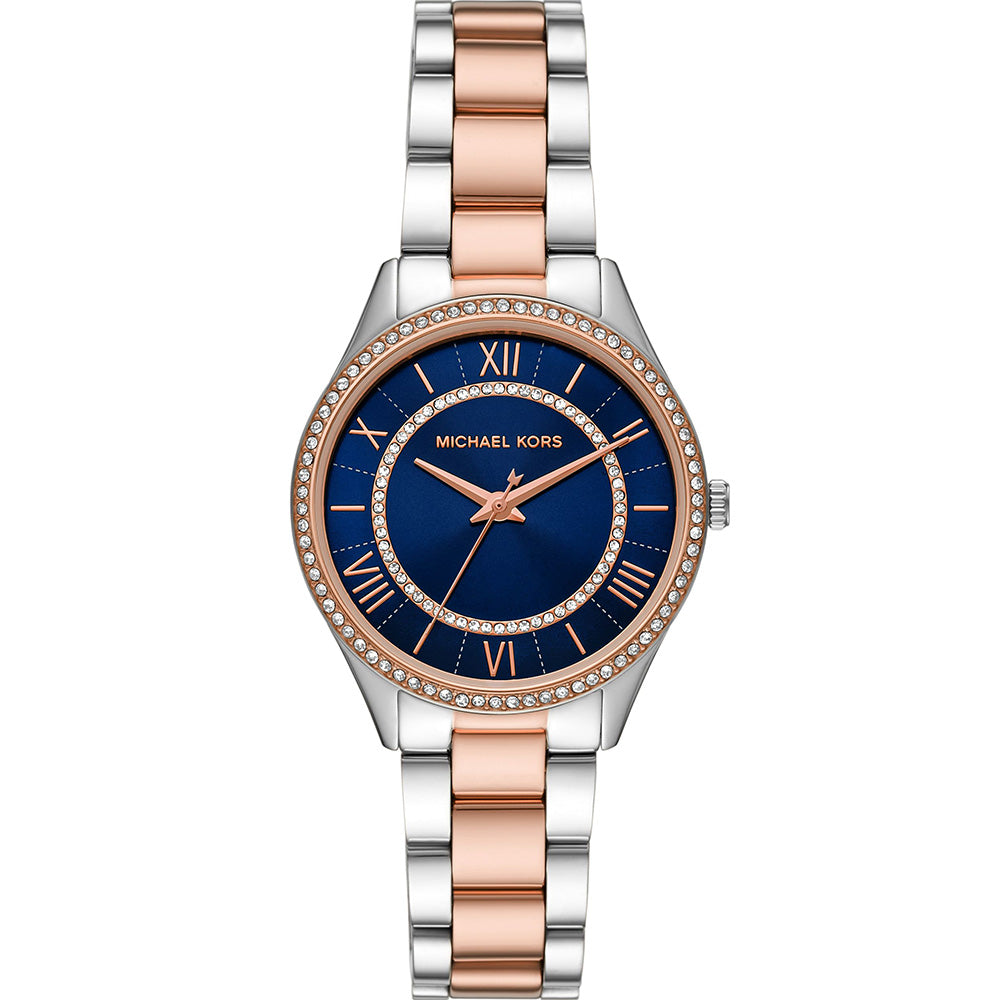Michael Kors Lauryn Three-Hand Blue Dial Two Tone Steel Strap Watch for Women - MK4738