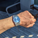 Tudor Royal Automatic Blue Dial Silver Steel Strap Watch for Men - M28600-0005