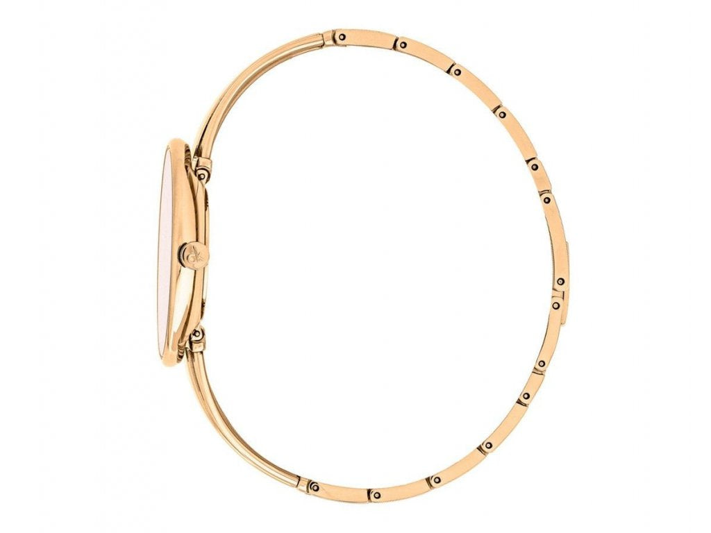 Calvin Klein Drift Silver Dial Gold Steel Strap Watch for Women - K6S2N516