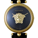 Versace Palazzo Empire Black Dial Black Leather Strap Watch for Women - VCO020017