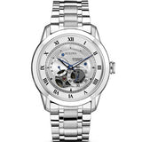 Bulova BVA Series Dual Aperture Silver Dial Silver Steel Strap Watch for Men - 96A118
