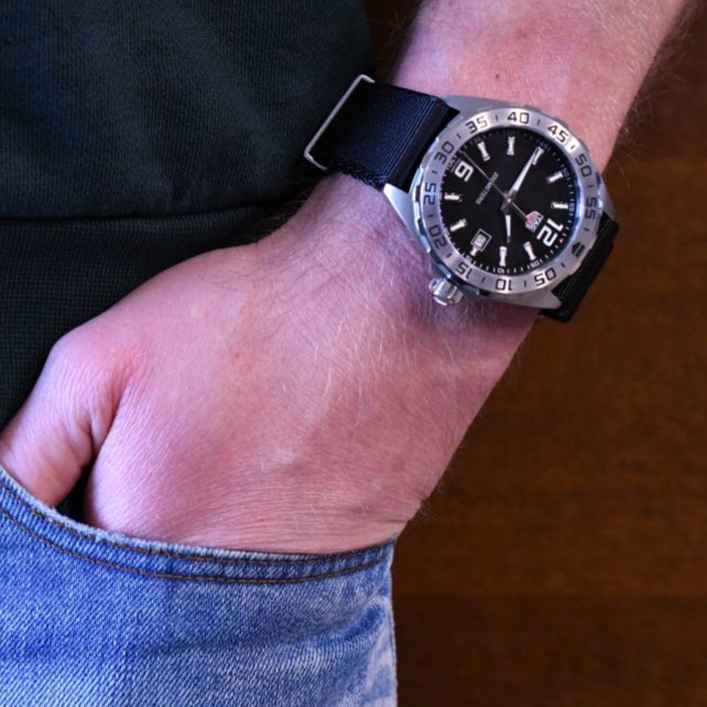 Tag Heuer Formula 1 Quartz Black Dial Black NATO Strap Watch for Men - WAZ1015.FC8198