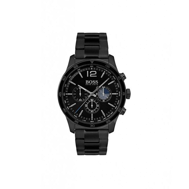 Hugo Boss Professional Black Dial Black Steel Strap Watch for Men - 1513528
