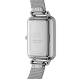 Daniel Wellington Quadro Unitone Silver Dial Silver Mesh Strap Watch For Women - DW00100486