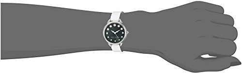 Marc Jacobs Betty Mother of Pearl Black Dial White Leather Strap Watch for Women - MJ1512