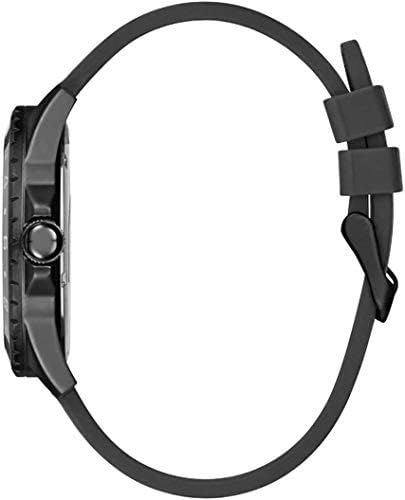 Guess Odyssey Quartz Black Dial Black Silicone Strap Watch For Men - W1108G3