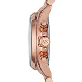 Michael Kors Bradshaw Black Dial Rose Gold Steel Strap Watch for Women - MK5854