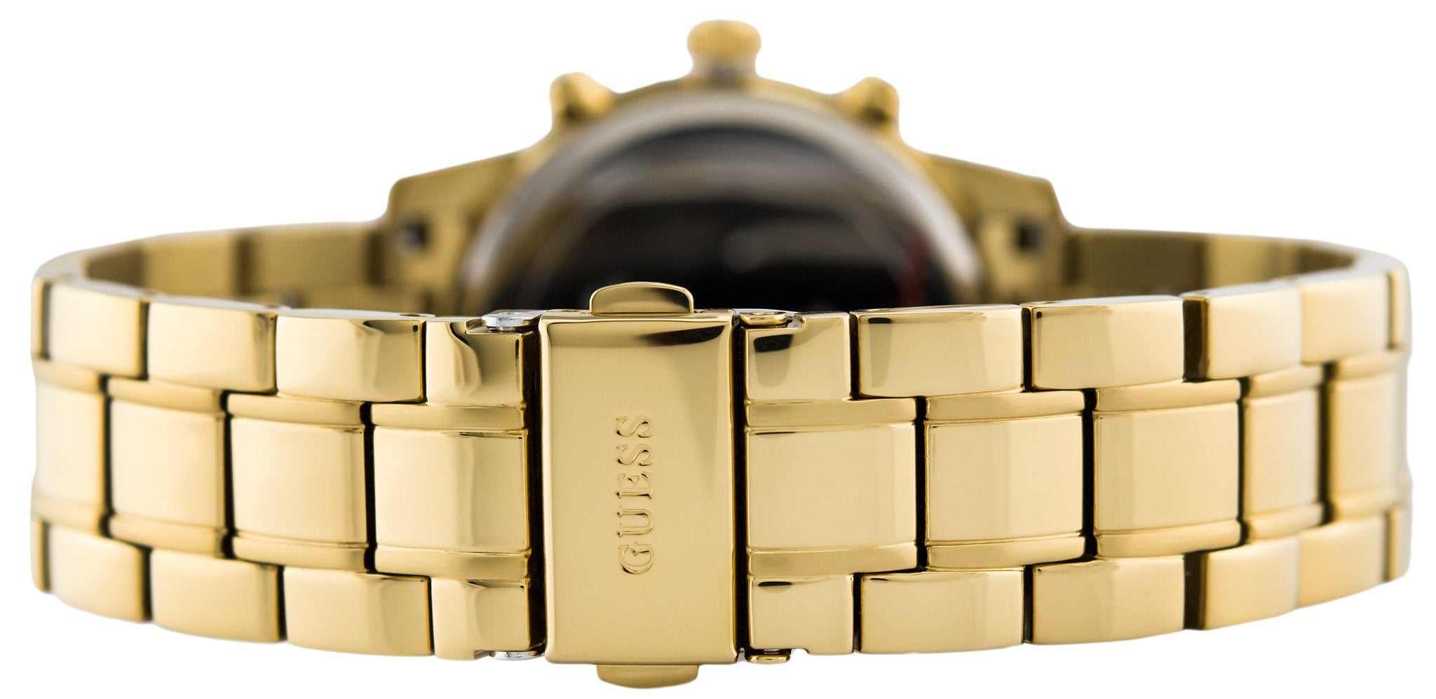 Guess Mini Sunrise Quartz Analog Orange Dial Gold Steel Strap Watch For Women - W0448L7