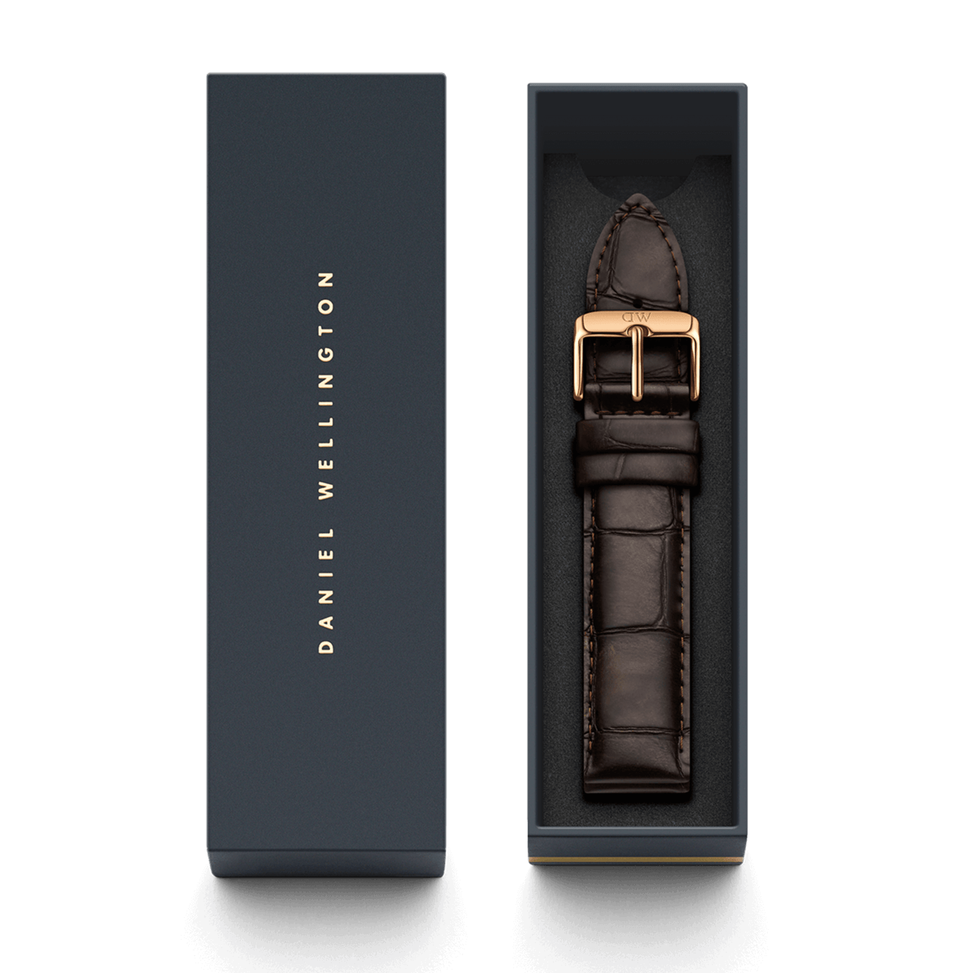 Daniel Wellington Dapper York White Dial Brown Leather Strap Watch For Men - DW00100085