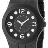 Marc Jacobs Pelly Black Dial Black Silicone Strap Watch for Women - MBM2516