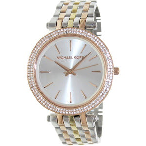 Michael Kors Darci Silver Dial Two Tone Stainless Steel Strap Watch for Women - MK3203