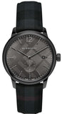 Burberry The Classic Round Horseferry Black Dial Black Leather Strap Watch for Men - BU10010